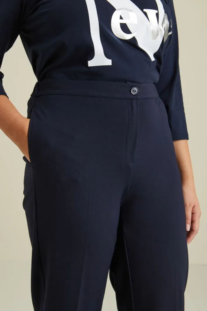 Pantaloni cropped in jersey