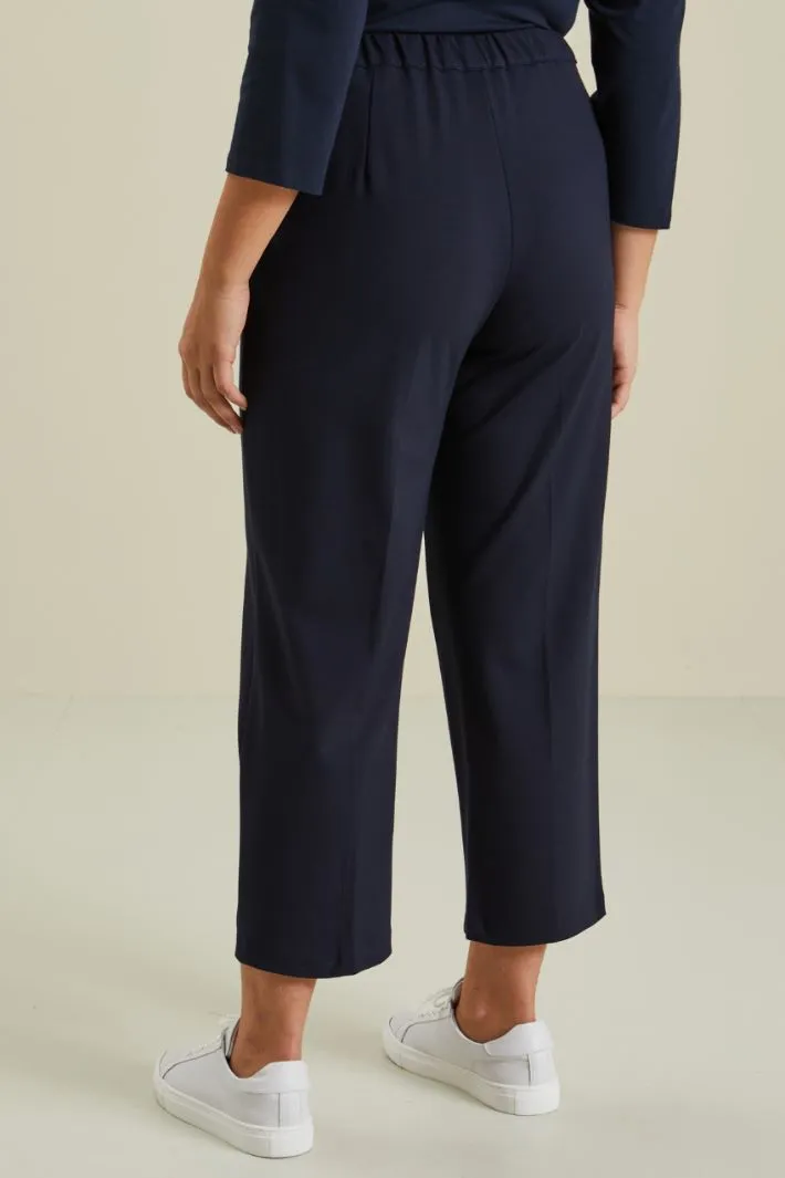 Pantaloni cropped in jersey