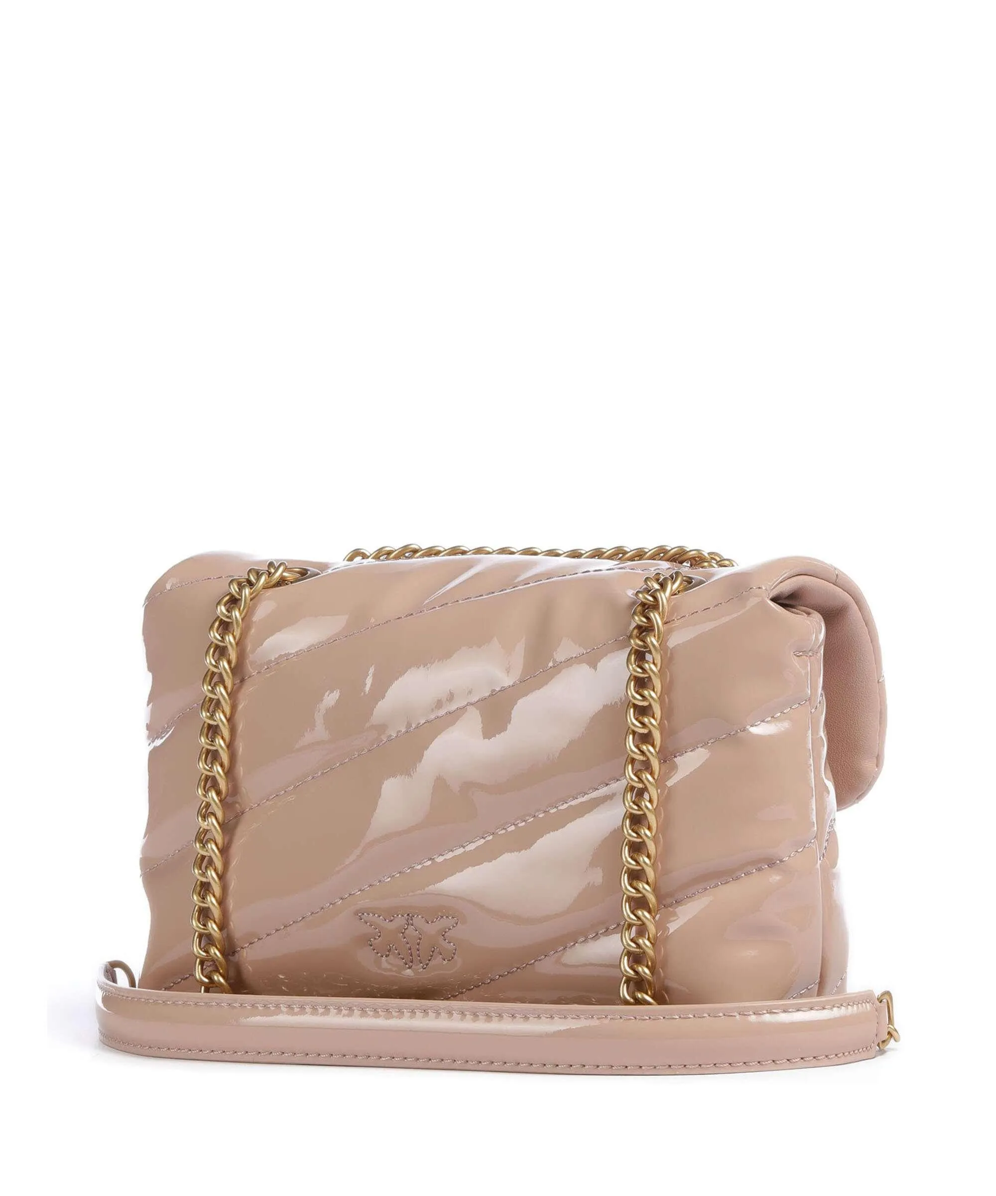  Pinko Love Puff Baby Borsa a spalla pelle sintetica rosa antico  