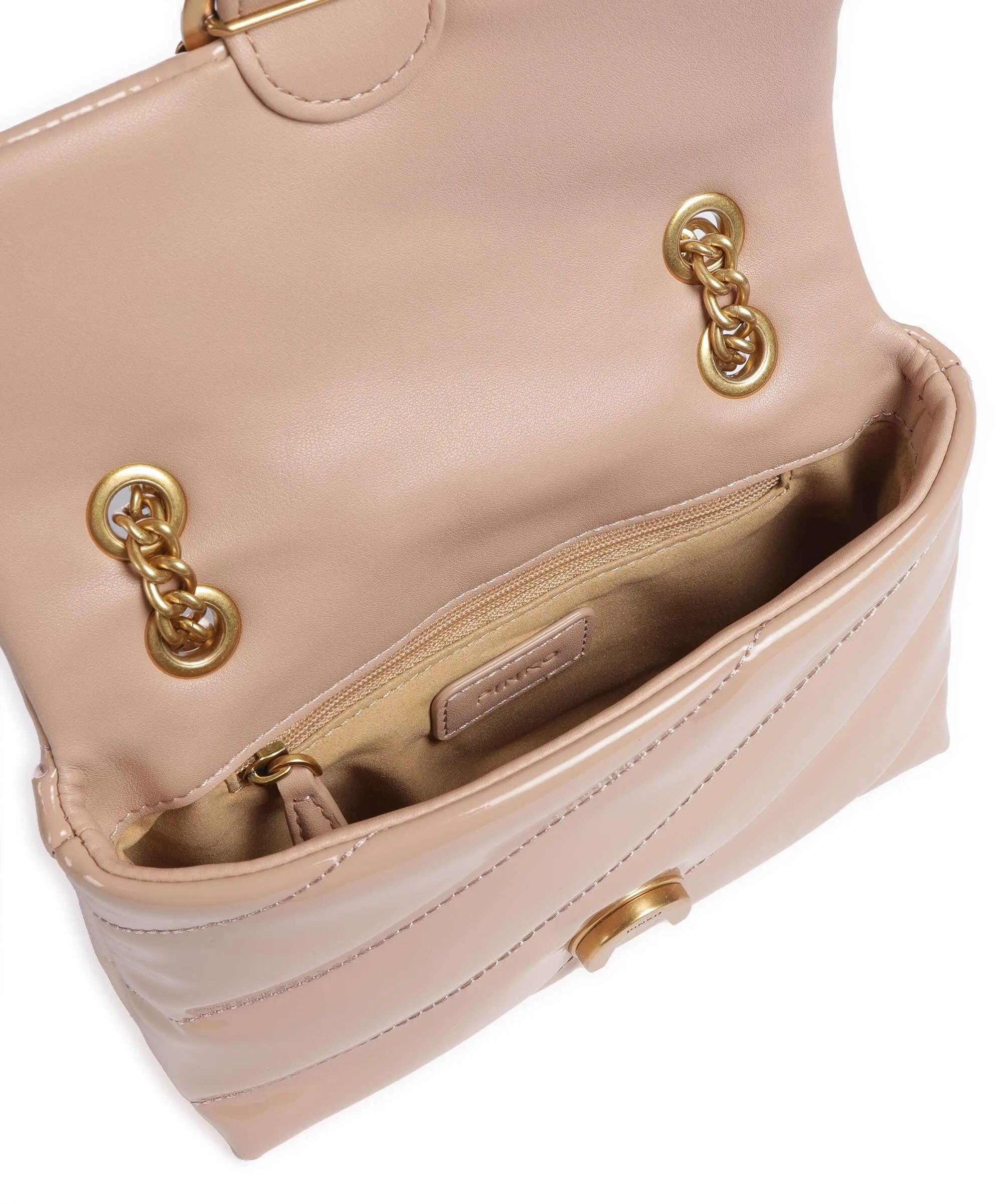  Pinko Love Puff Baby Borsa a spalla pelle sintetica rosa antico  