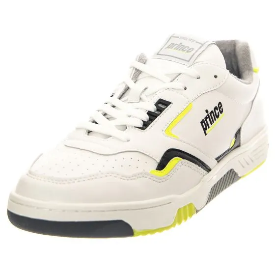 PRINCE FST838 White / Neon Lime - Scarpe Profilo Basso Uomo Bianche    