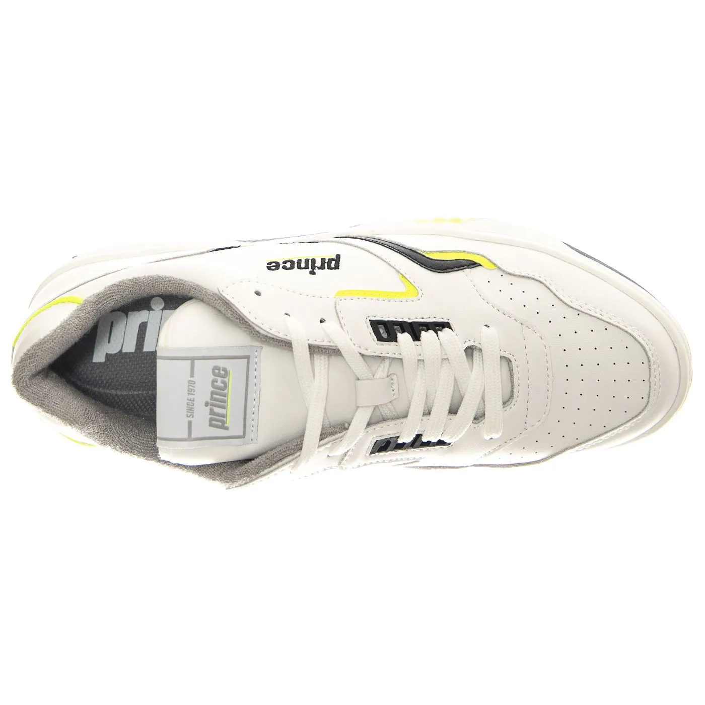 PRINCE FST838 White / Neon Lime - Scarpe Profilo Basso Uomo Bianche    