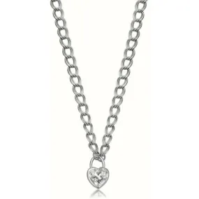 SAGAPO Collana in acciaio my love argento con cuore 