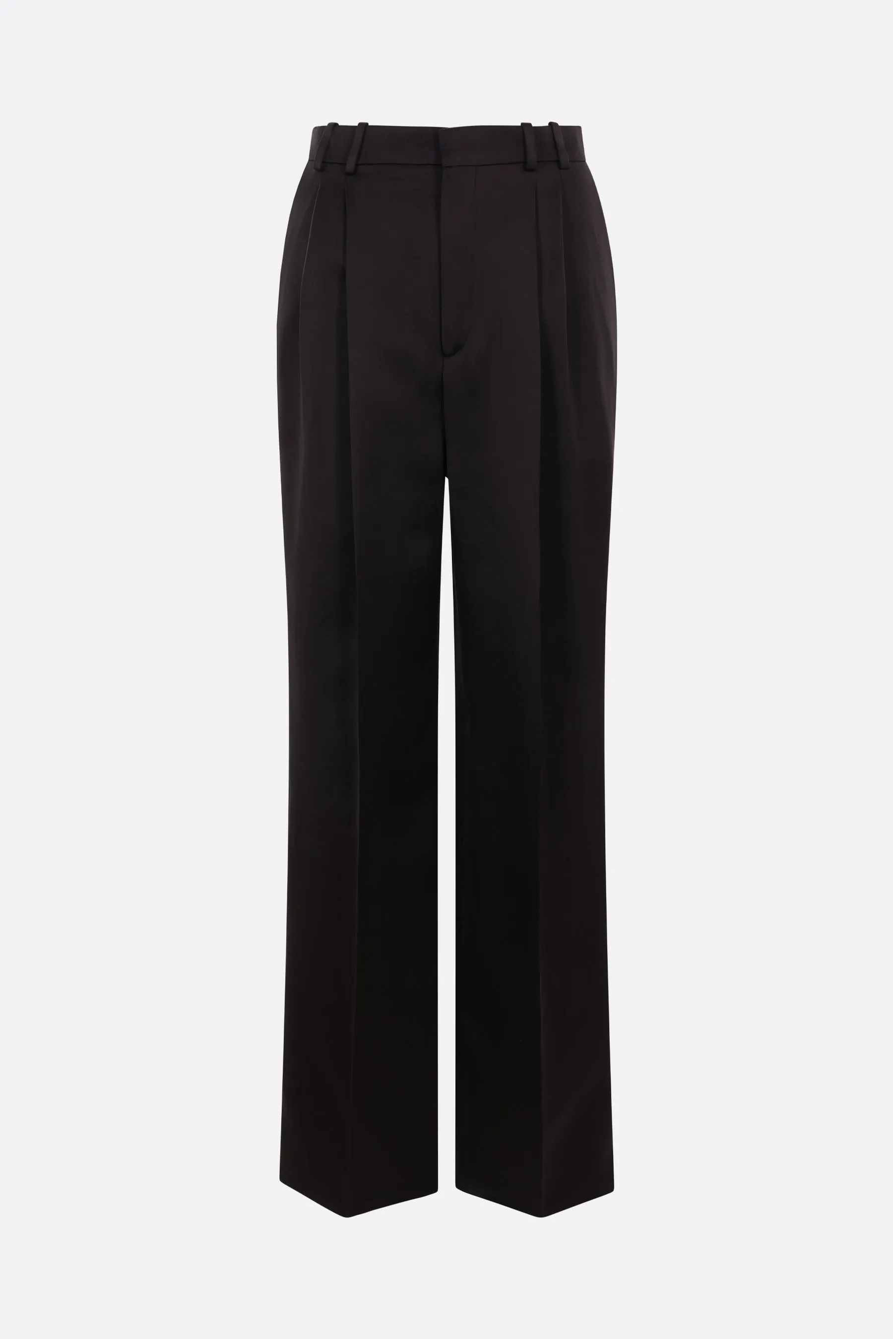  SAINT LAURENT pantalone a gamba dritta in raso 