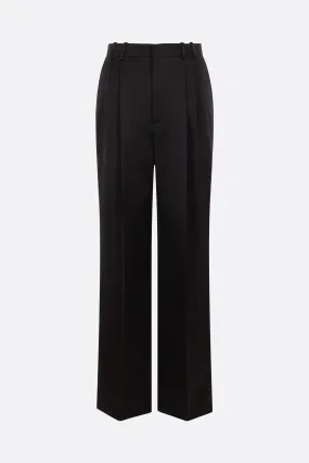  SAINT LAURENT pantalone a gamba dritta in raso 