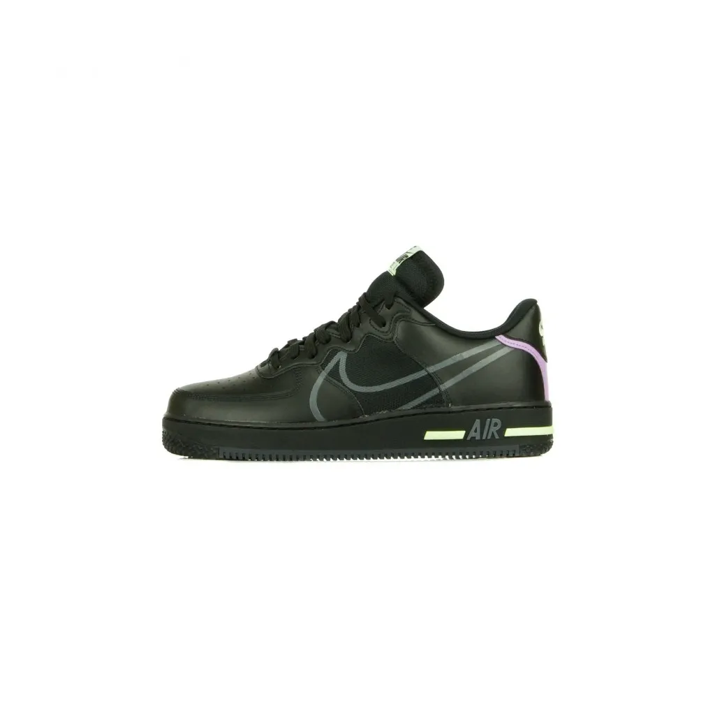 SCARPA BASSA AIR FORCE 1 REACT BLACK/ANTHRACITE/VIOLET STAR/BARELY VOLT