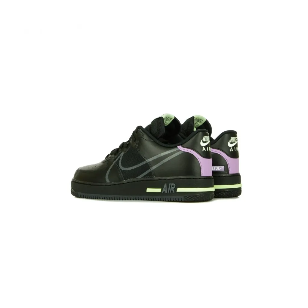 SCARPA BASSA AIR FORCE 1 REACT BLACK/ANTHRACITE/VIOLET STAR/BARELY VOLT