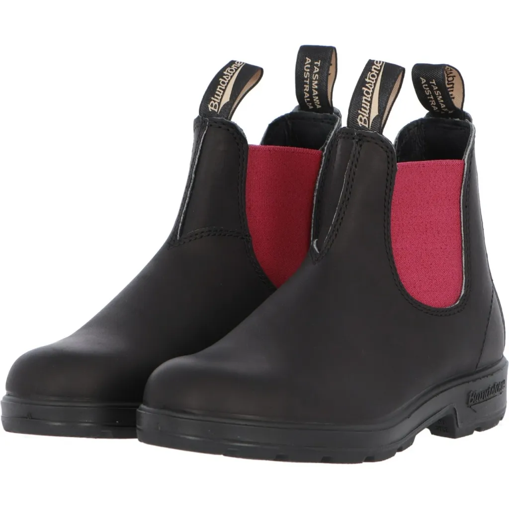 Scarpa Blundstone Donna Australian Waterproof Leather BLACK FUCHSIA