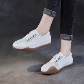 Scarpe da ginnastica da allenamento casual in morbida pelle minimalista da donna