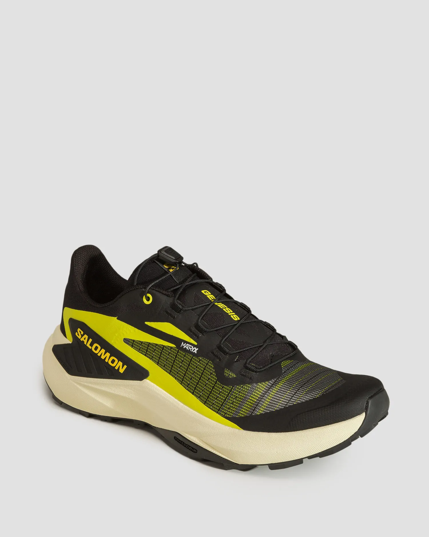 Scarpe da trail da uomo Salomon Genesis L47443100-black-sulphur-spring-tyello