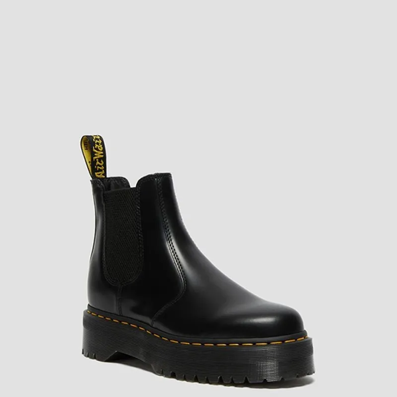 Scarpe Dr Martens 2976 Quad Black Polished Smooth Uomo