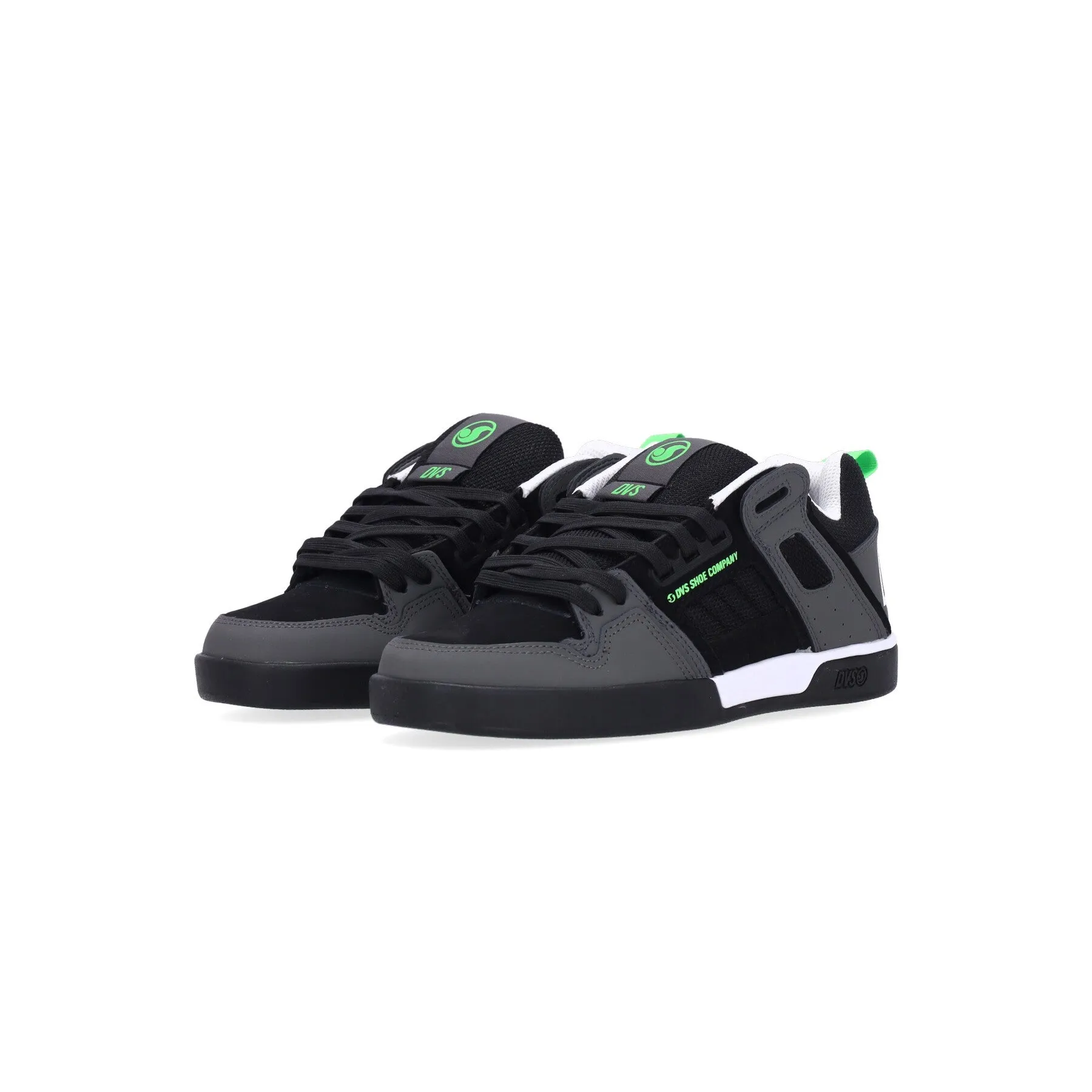 Scarpe Skate Uomo Comanche 2.0+ Black/charcoal/lime Nubuck