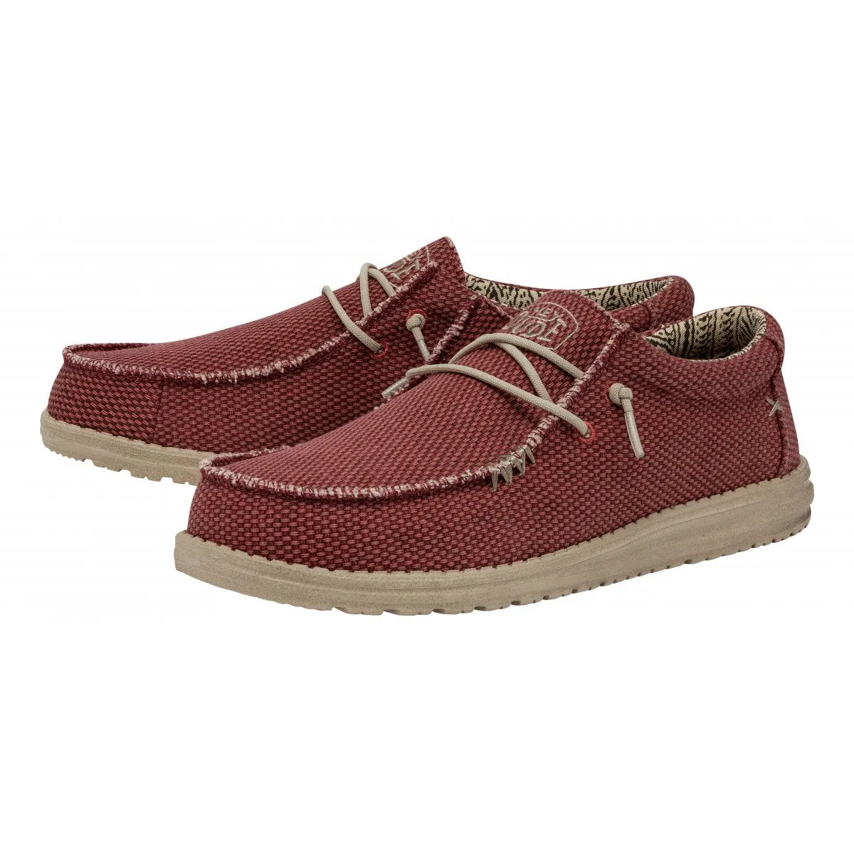 Scarpe uomo Wally braided Pompeian red