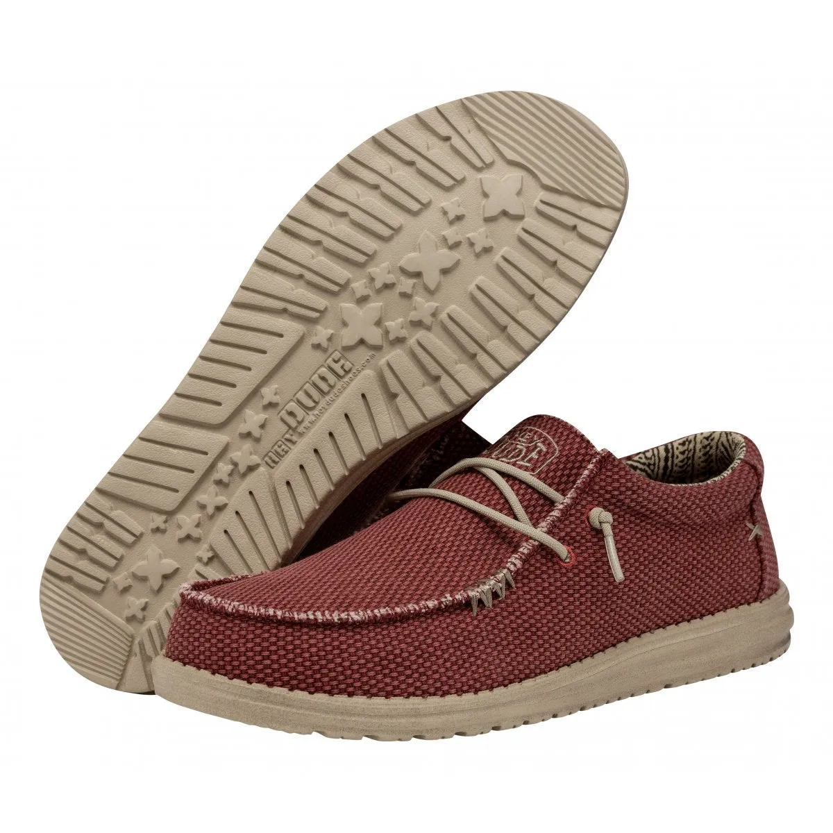 Scarpe uomo Wally braided Pompeian red