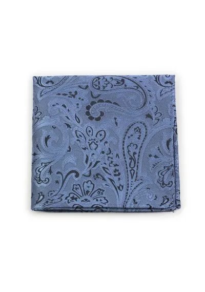 Set cravatta business e sciarpa Cavalier con motivo Paisley Azzurro