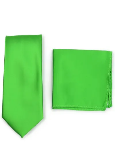 Set cravatta e sciarpa da cavaliere - Verde veleno