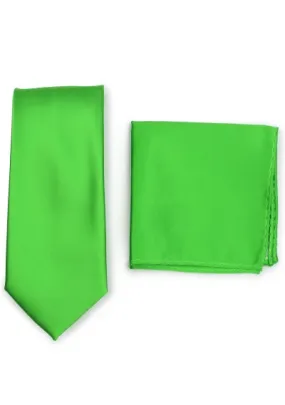 Set cravatta e sciarpa da cavaliere - Verde veleno