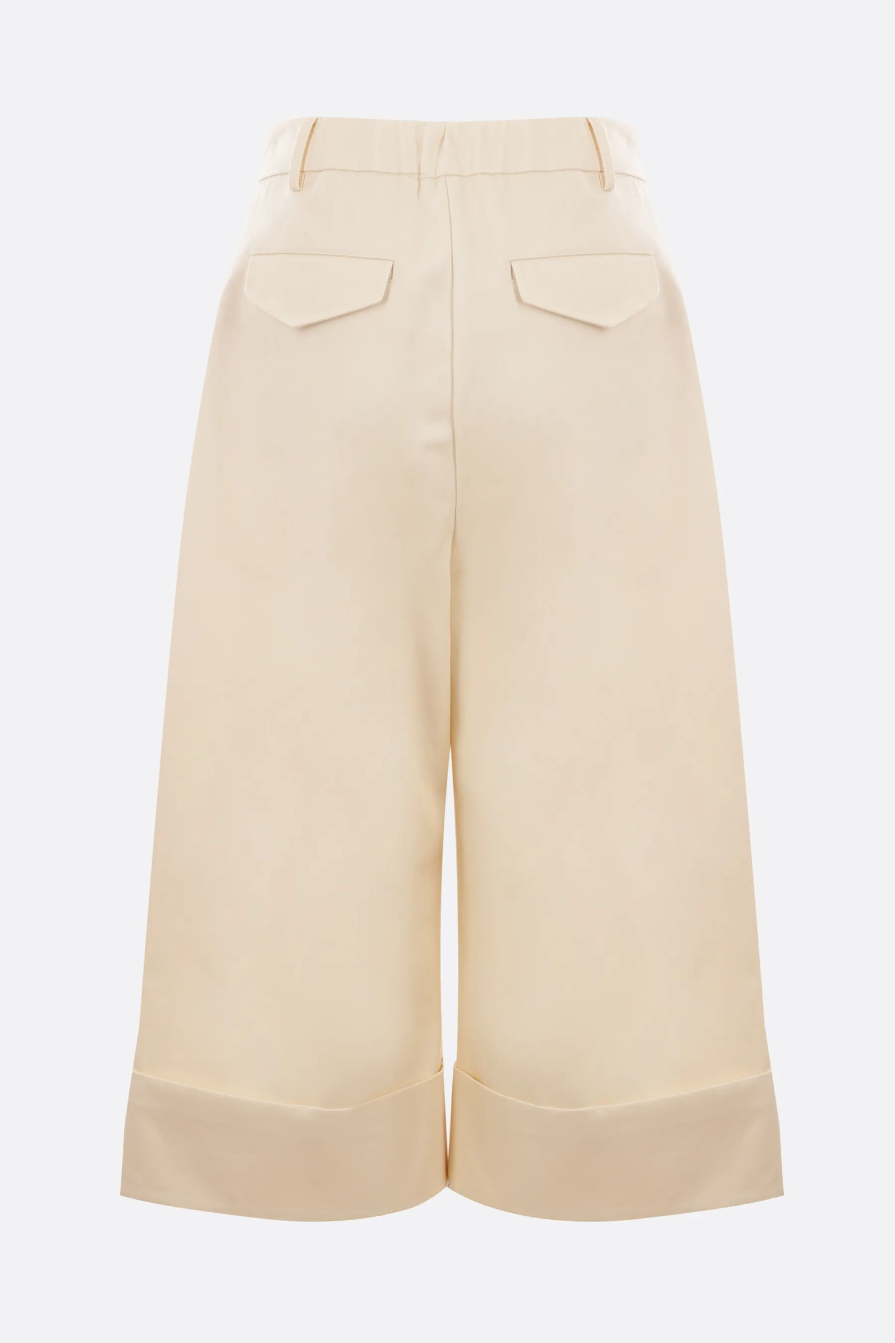  SIMONE ROCHA pantalone cropped a gamba larga in drill 