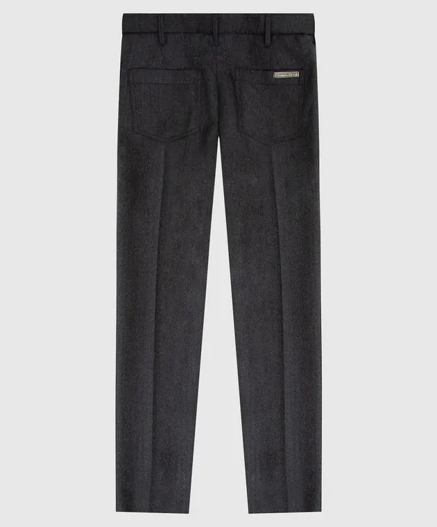 Stefano Ricci Pantaloni grigi in lana per bambini Y1T90AJEN0W0018C