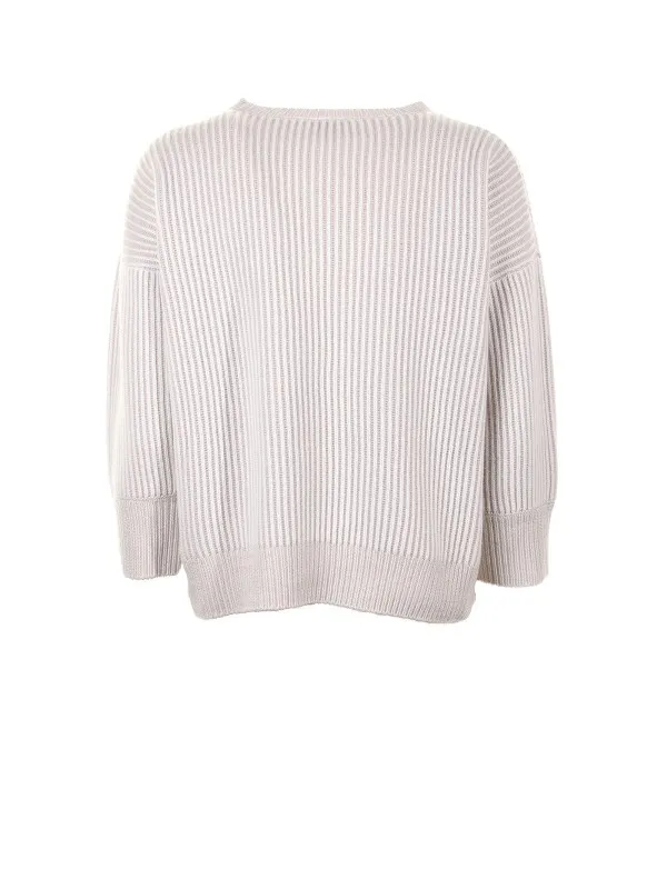 Striped cashmere crew neck sweater