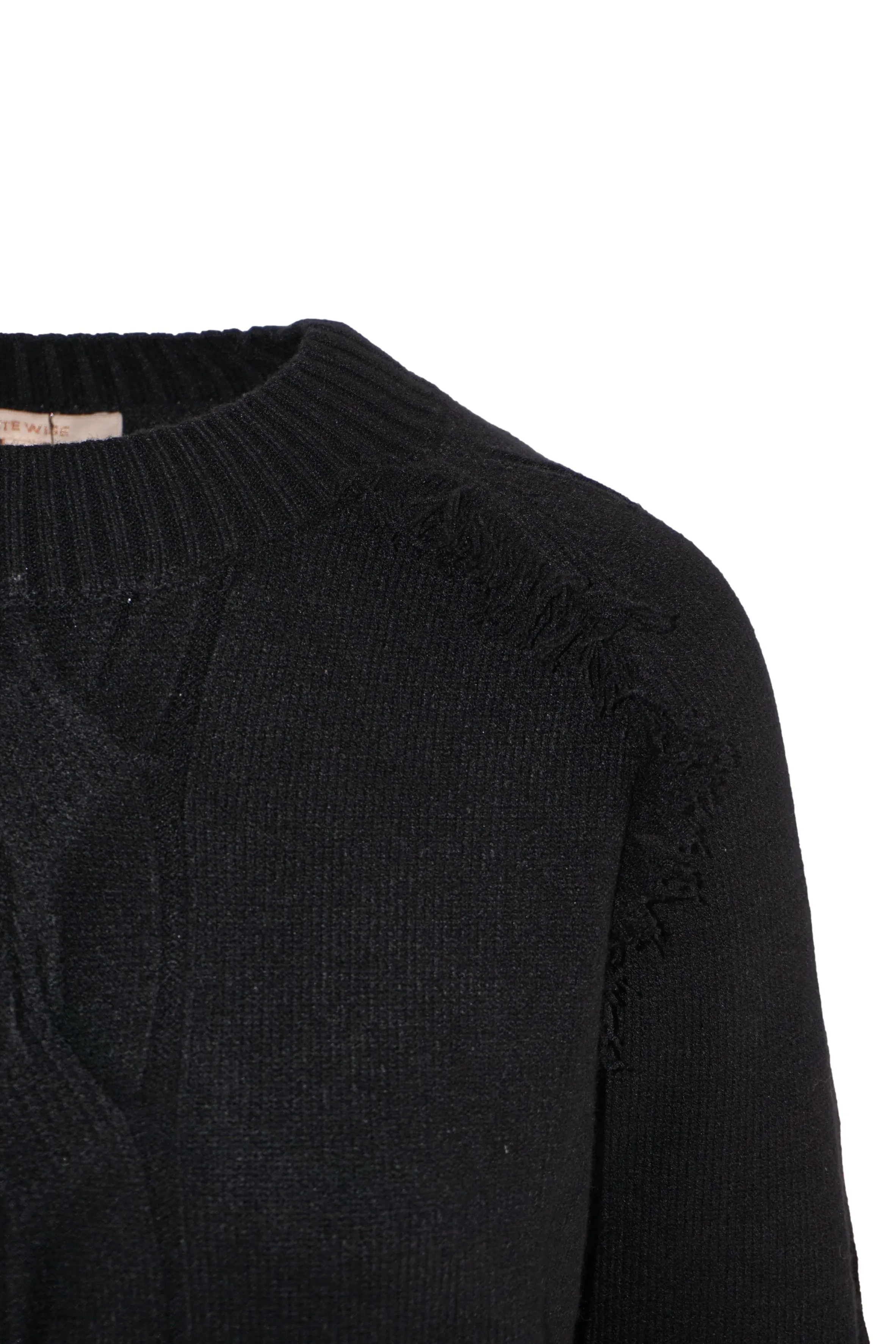 Sweater with Front Detail / Black