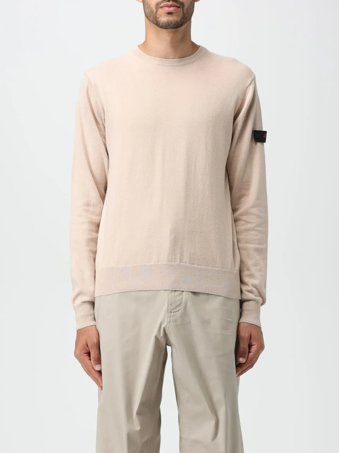 Sweater with Side Logo / Beige