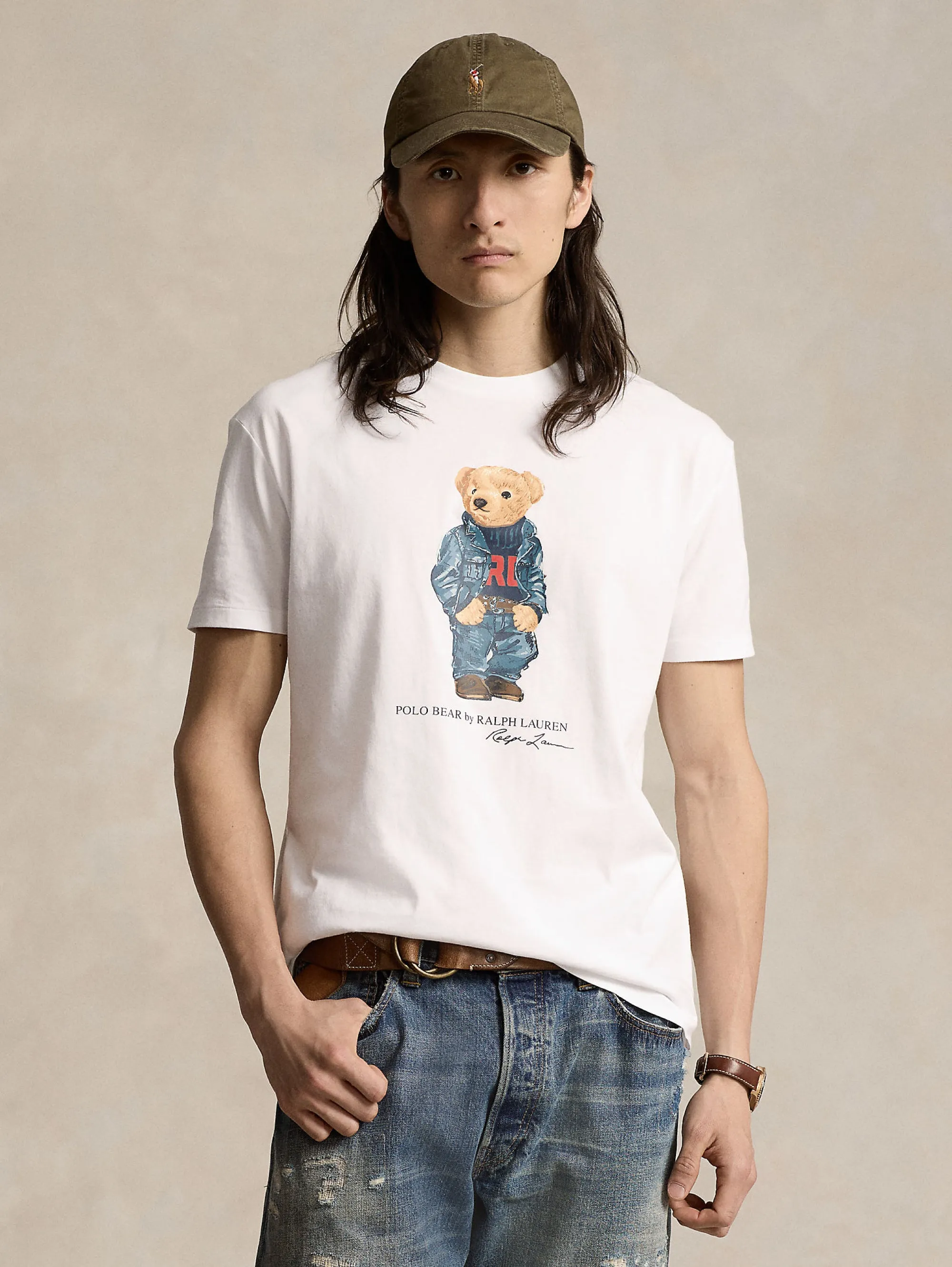 T-shirt Girocollo Polo Bear Bianco