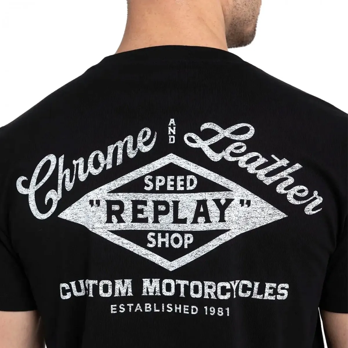 T-shirt In Jersey Stampa Motorcycle