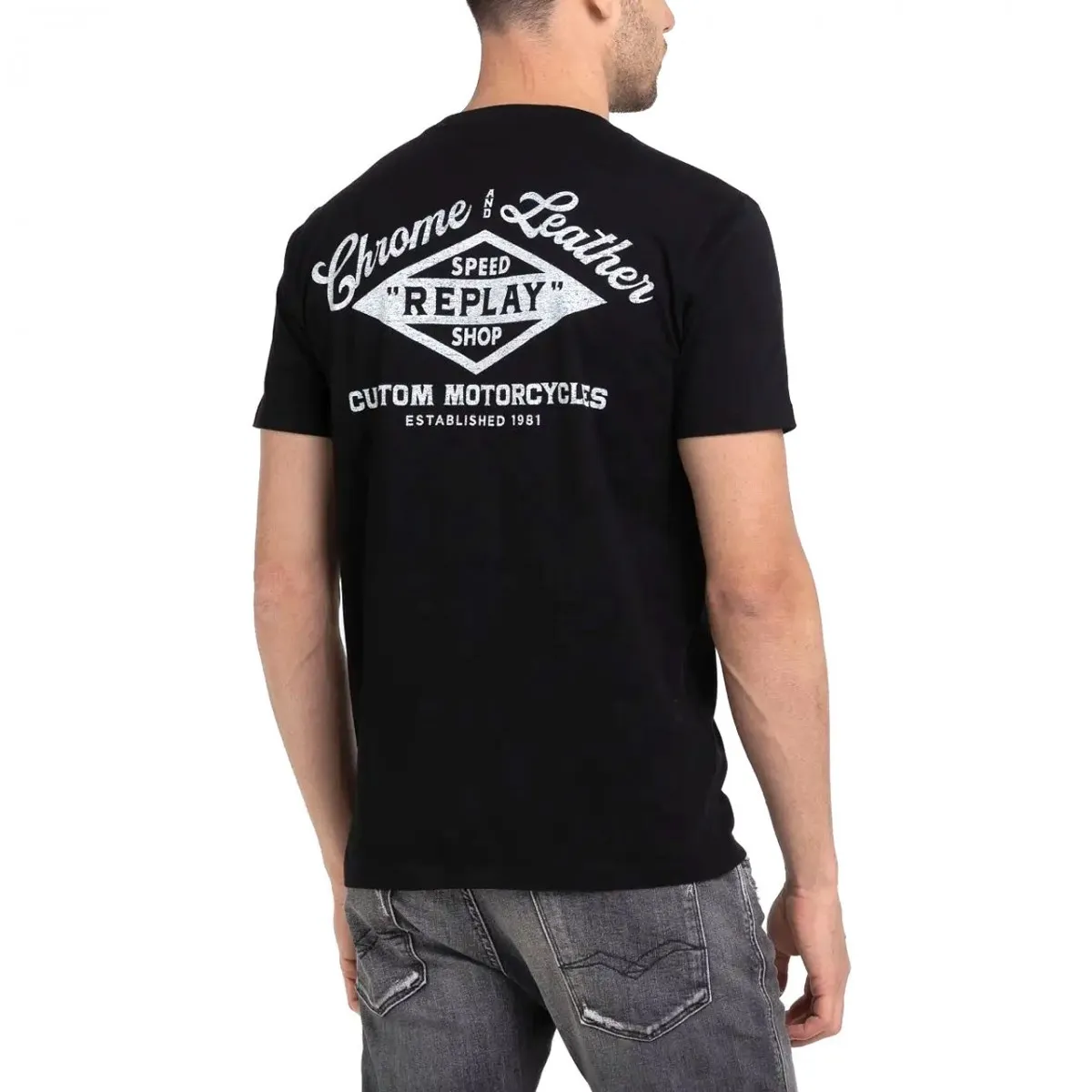 T-shirt In Jersey Stampa Motorcycle