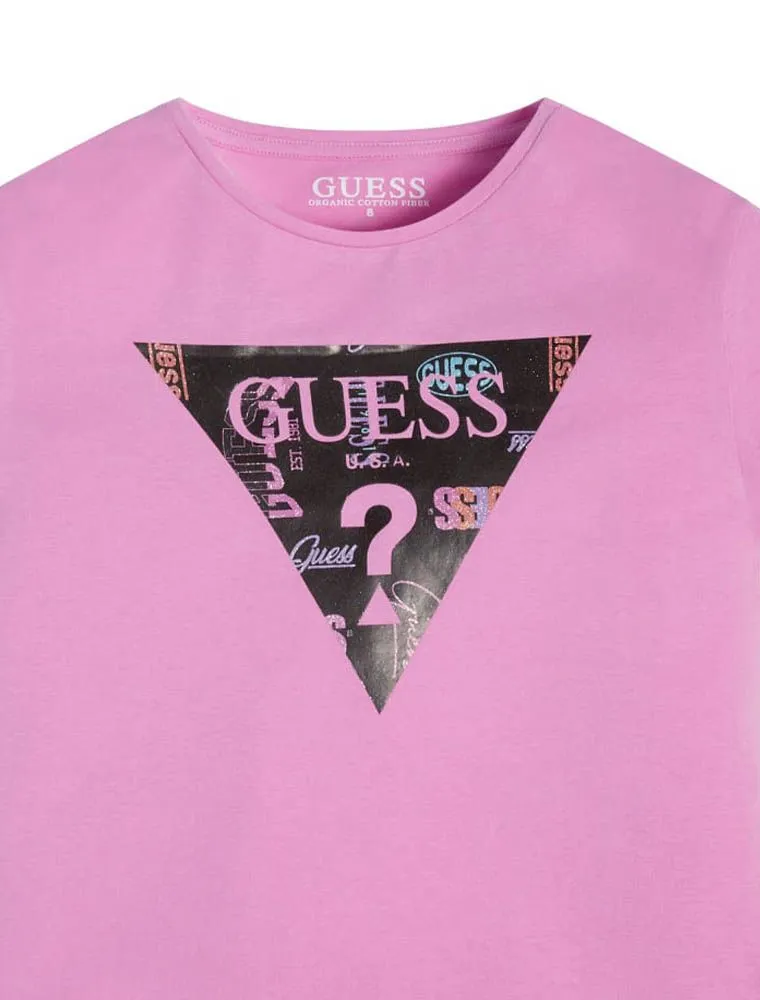 T-shirt Manica Corta Guess - Ciclamino