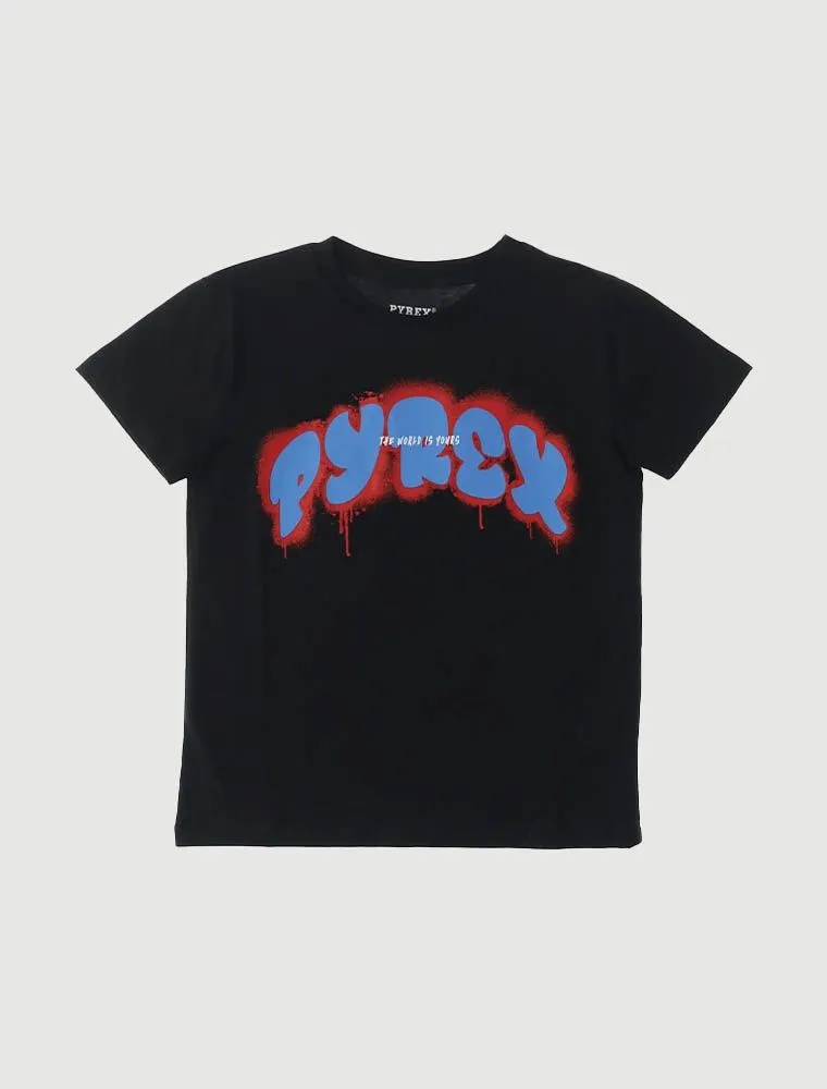 T-shirt Manica Corta Pyrex - Nero