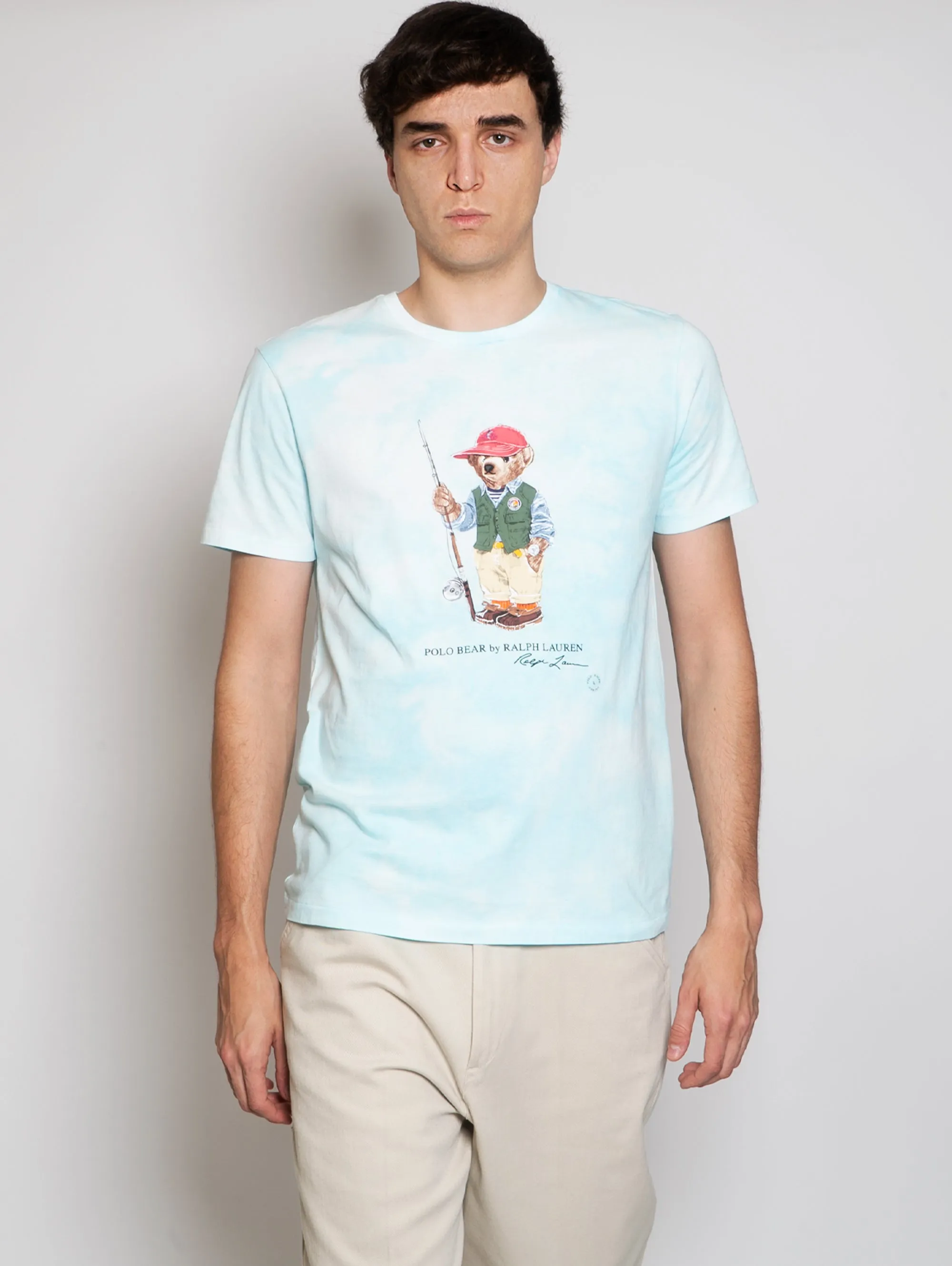 T-shirt Tie-Dye con Polo Bear Blu