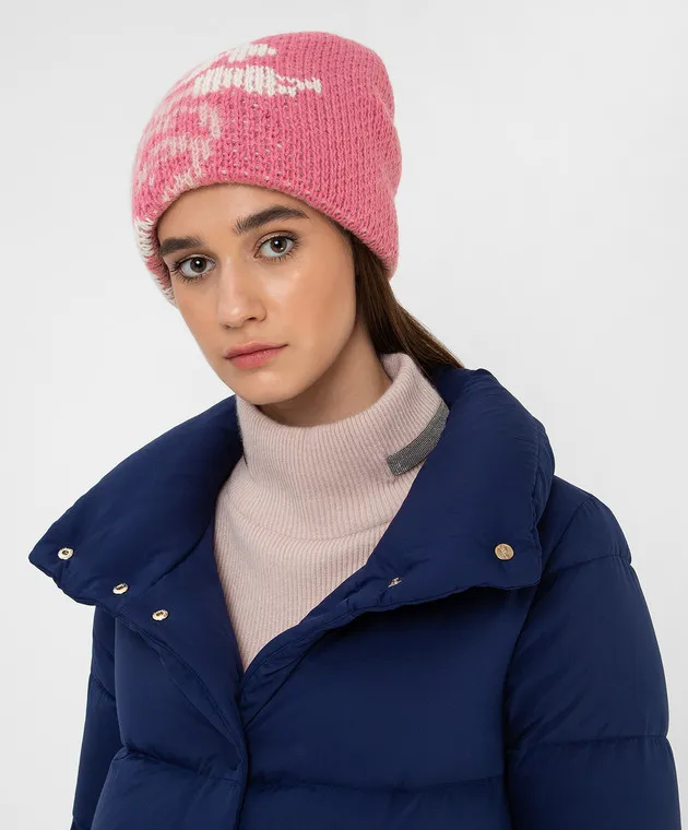 Tak.Ori Cappello rosa con motivo HTK51042