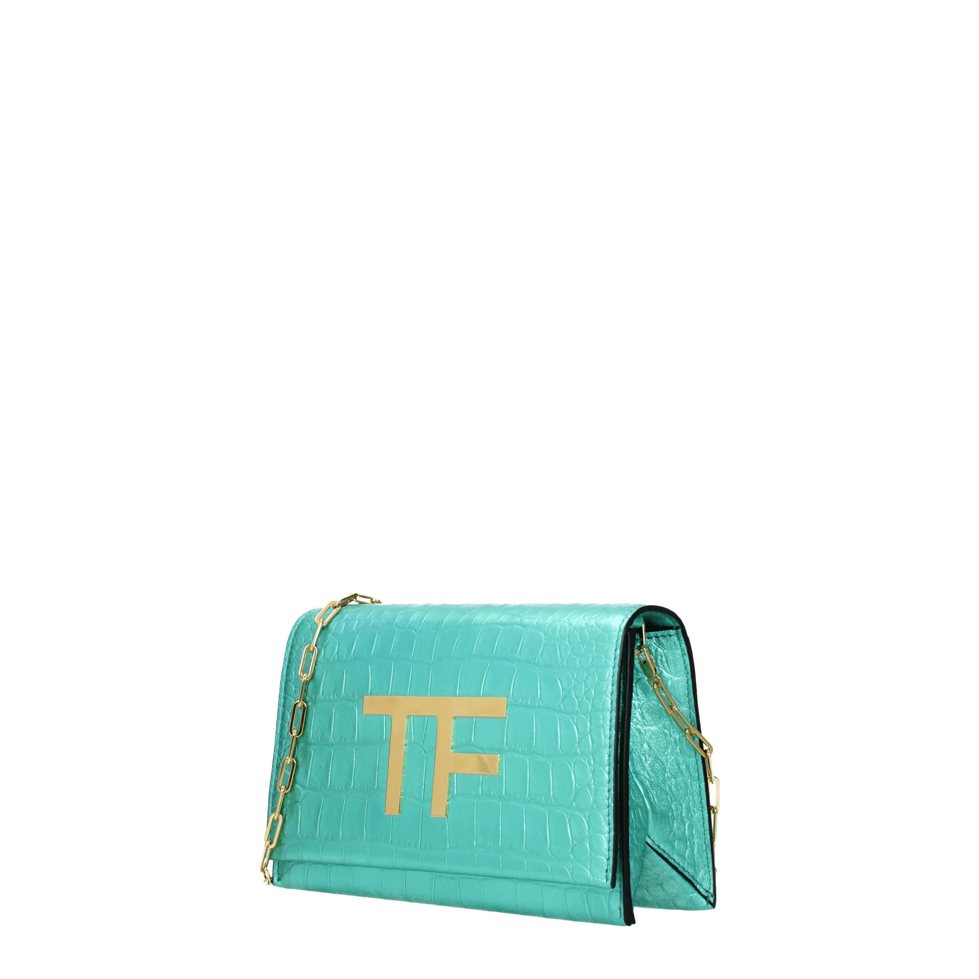 Tom Ford Borse a Tracolla Donna Pelle Celeste/Laguna