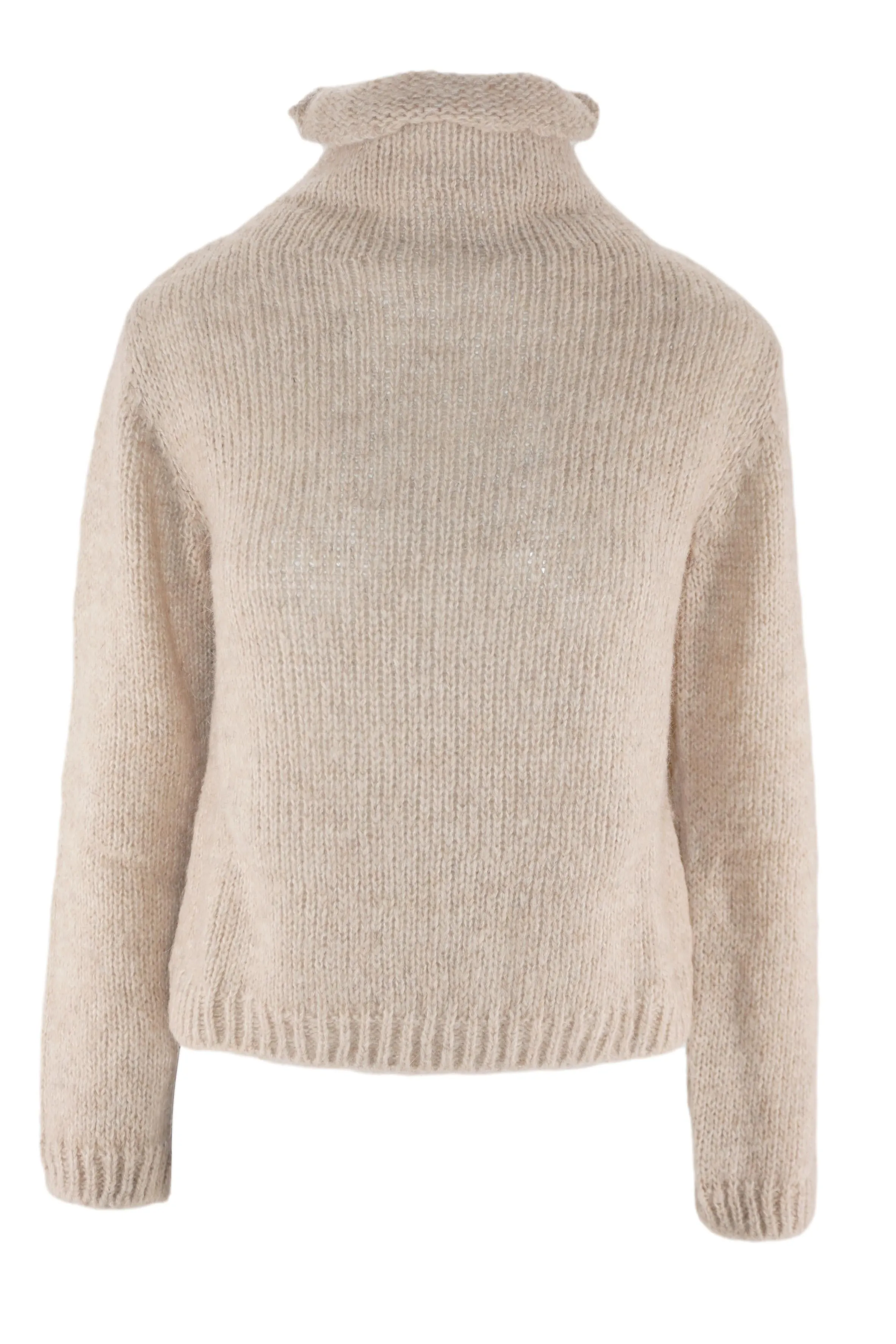 Turtleneck sweater in Alpaca / Beige