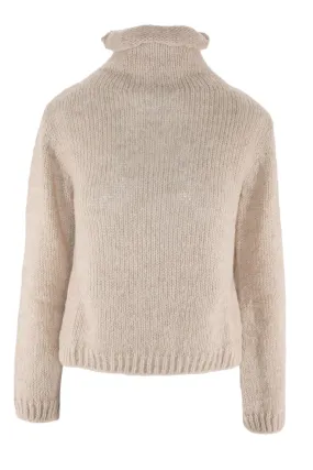 Turtleneck sweater in Alpaca / Beige