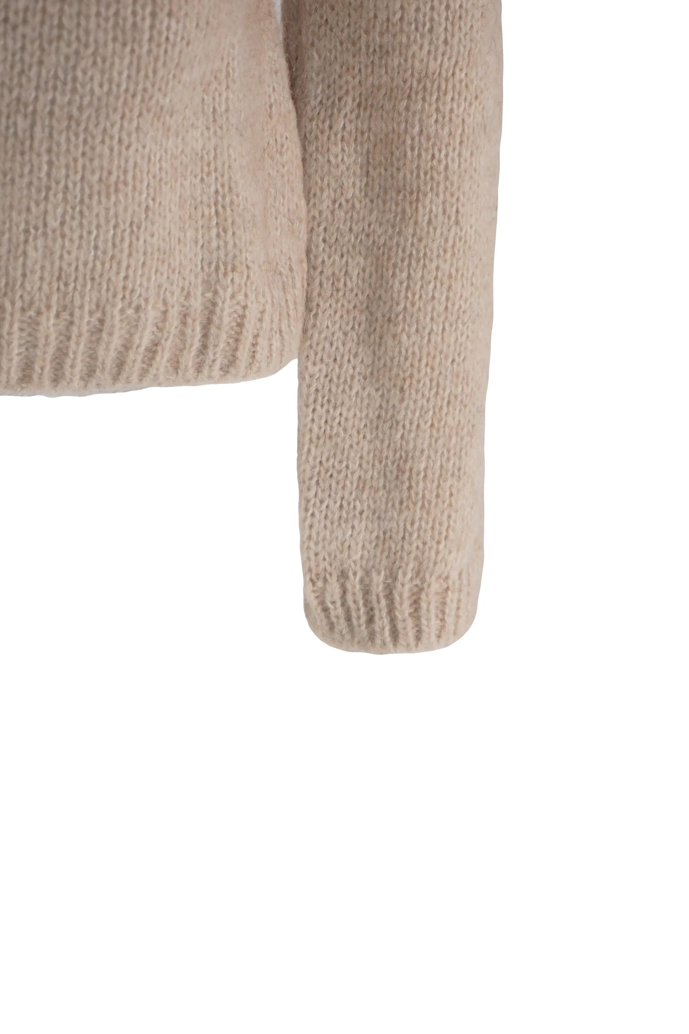 Turtleneck sweater in Alpaca / Beige