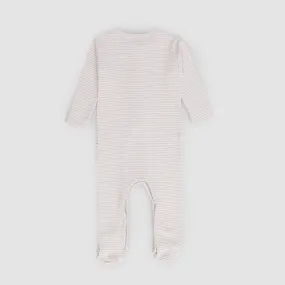 Tutina Lunga Beige E Marrone Neonata