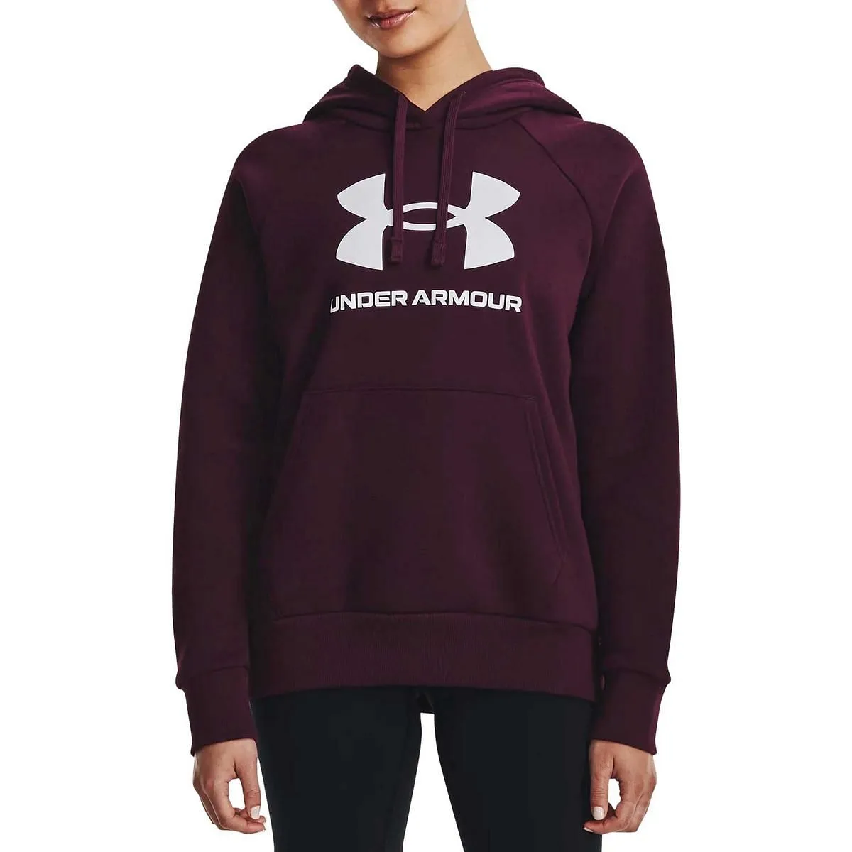      UNDER ARMOUR FELPA CON CAPPUCCIO RIVAL BIG LOGO FLEECE DONNA  