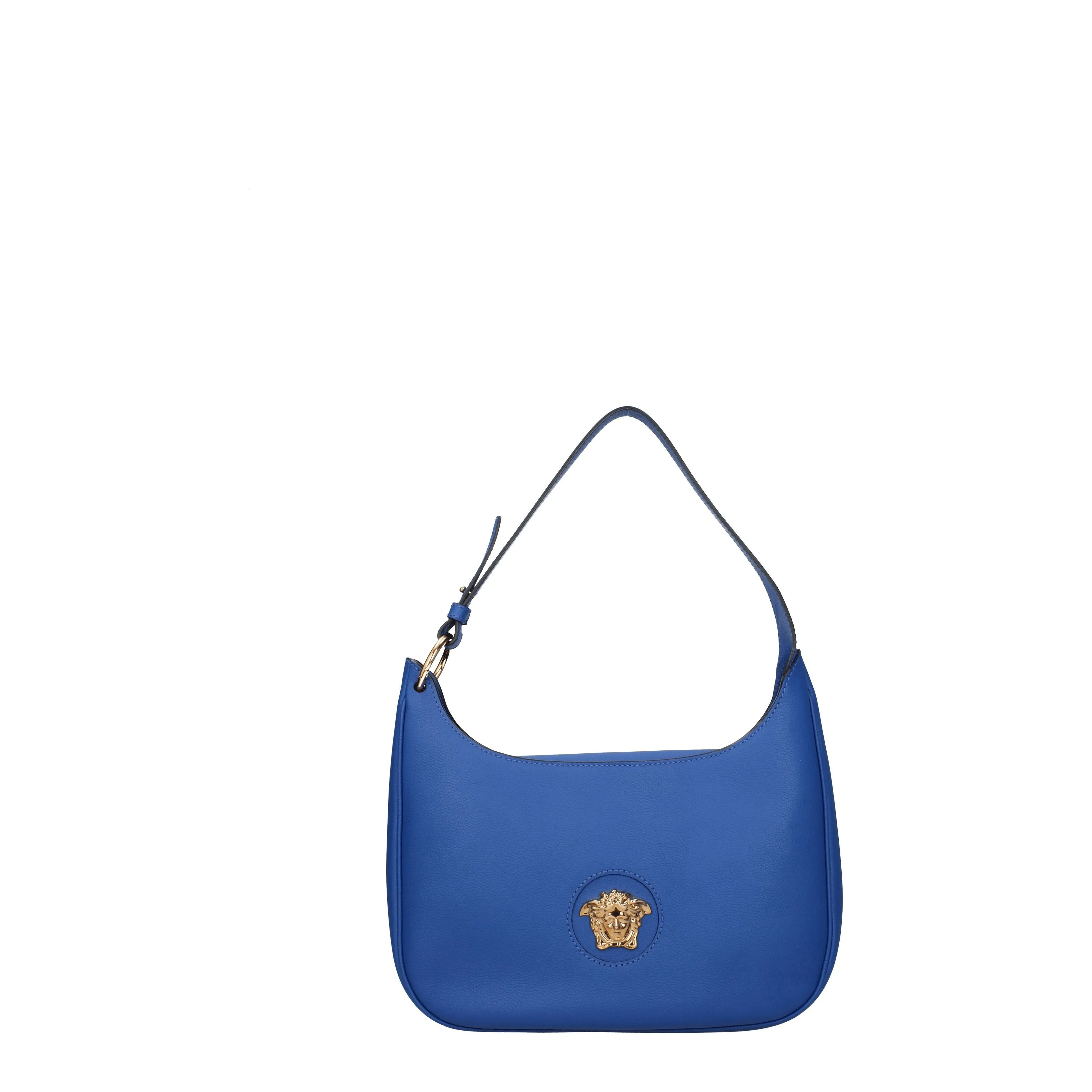 Versace Borse a Spalla Donna Pelle Blu/Zaffiro