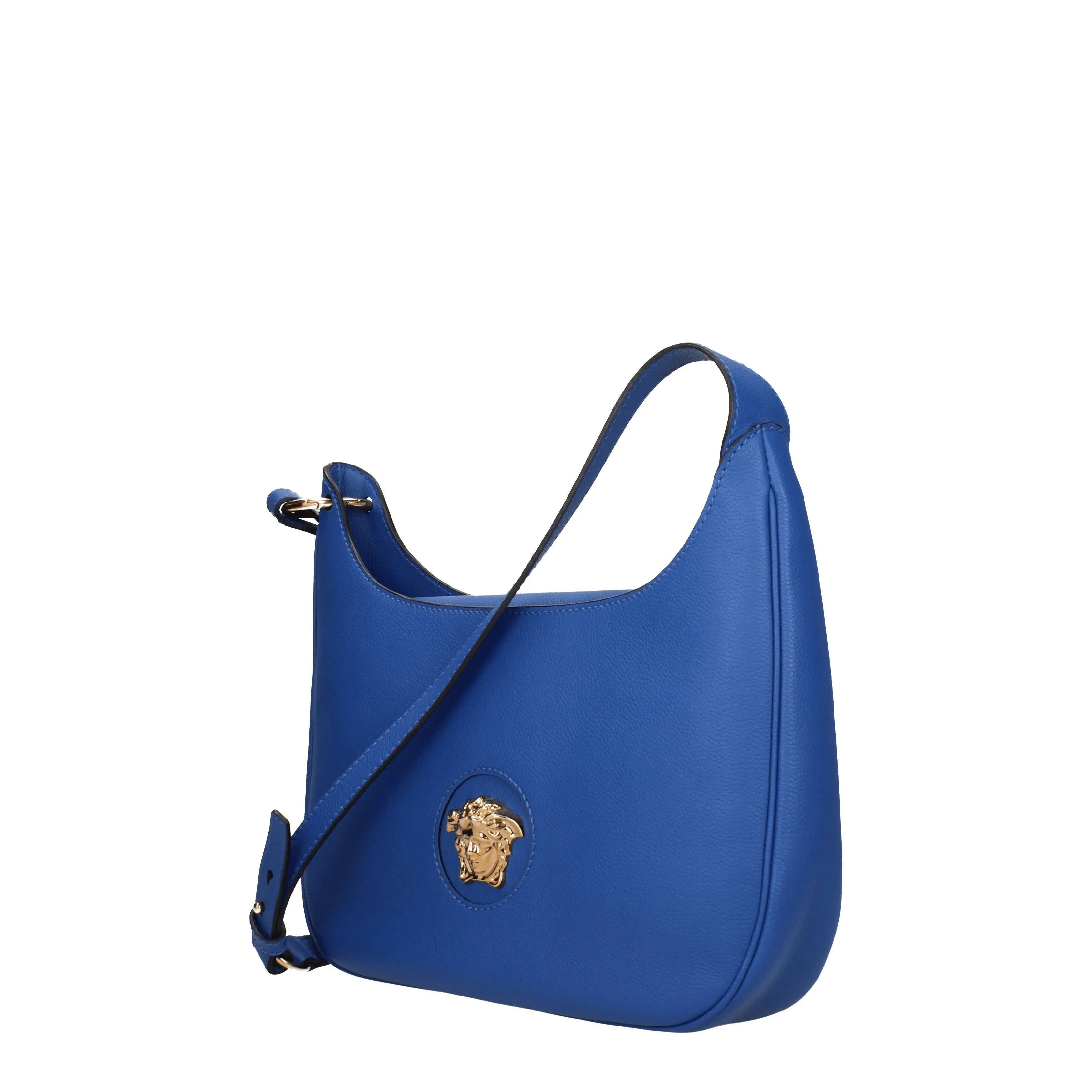 Versace Borse a Spalla Donna Pelle Blu/Zaffiro