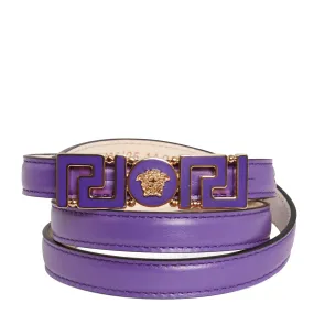 VERSACE  Cintura ''Greca Goddess'' in pelle viola