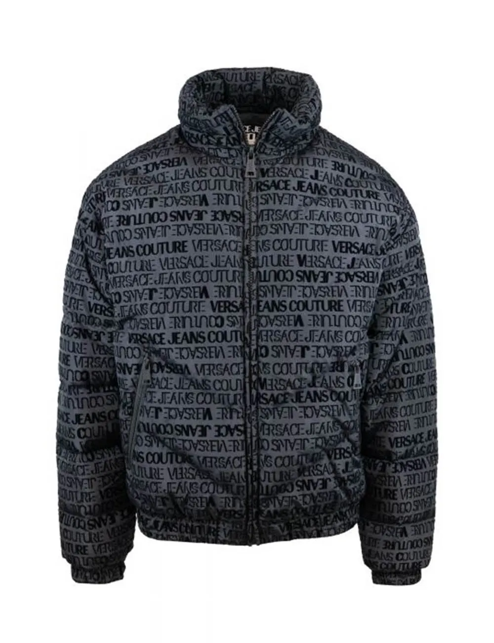 Versace Jeans Couture     Bomber con stampa logo Nero