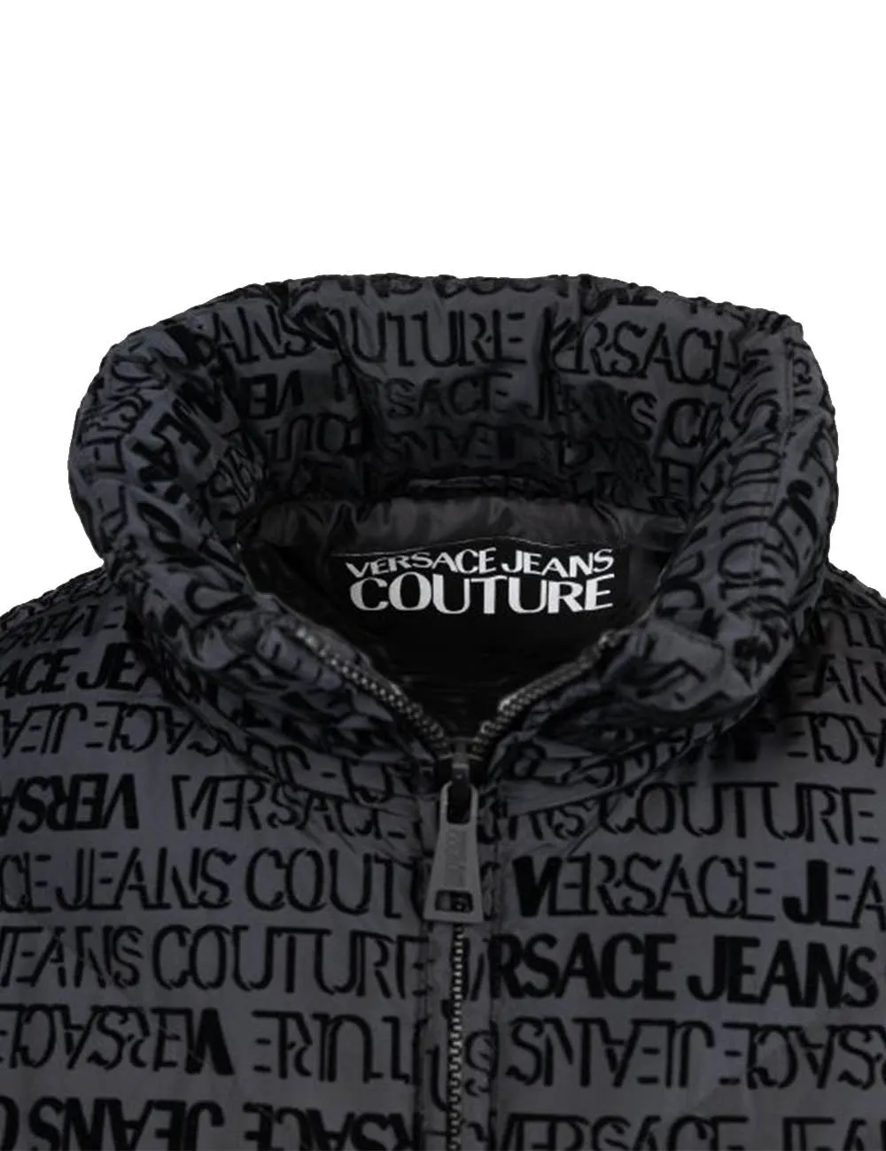 Versace Jeans Couture     Bomber con stampa logo Nero