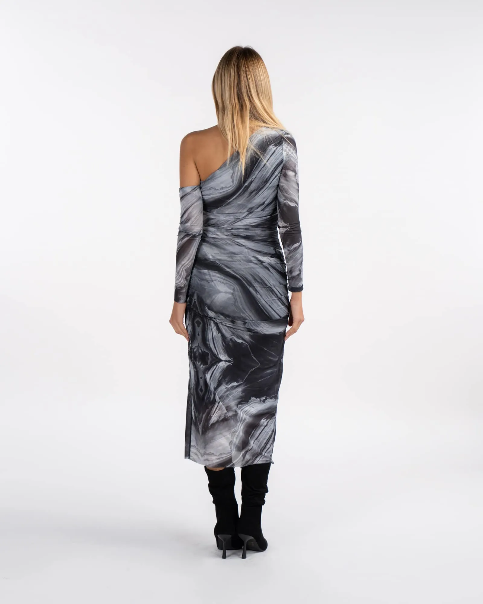 Vestito midi - GRIGIO SCURO