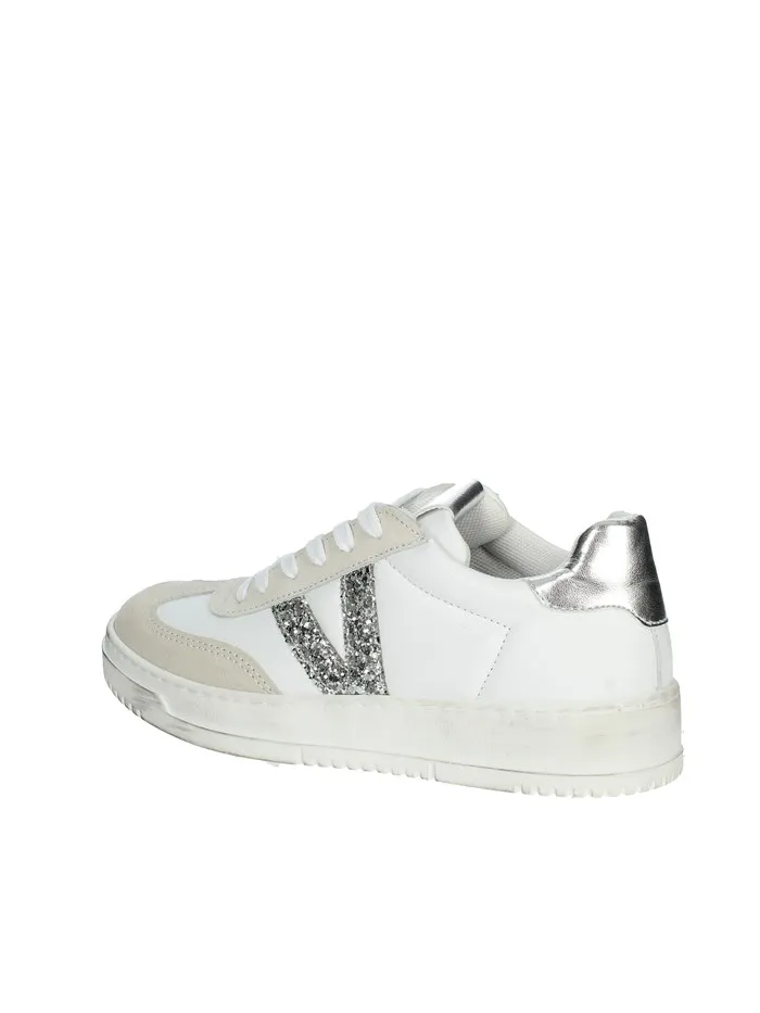 VITAMINA TU  SNEAKERS BASSA DUBAI5 BIANCO/ARGENTO