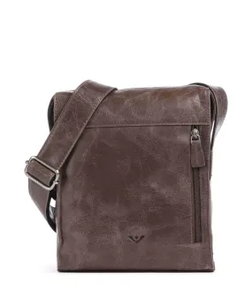  Voi City Cowboy Clark Borsa a tracolla pelle a grana fine marrone scuro  