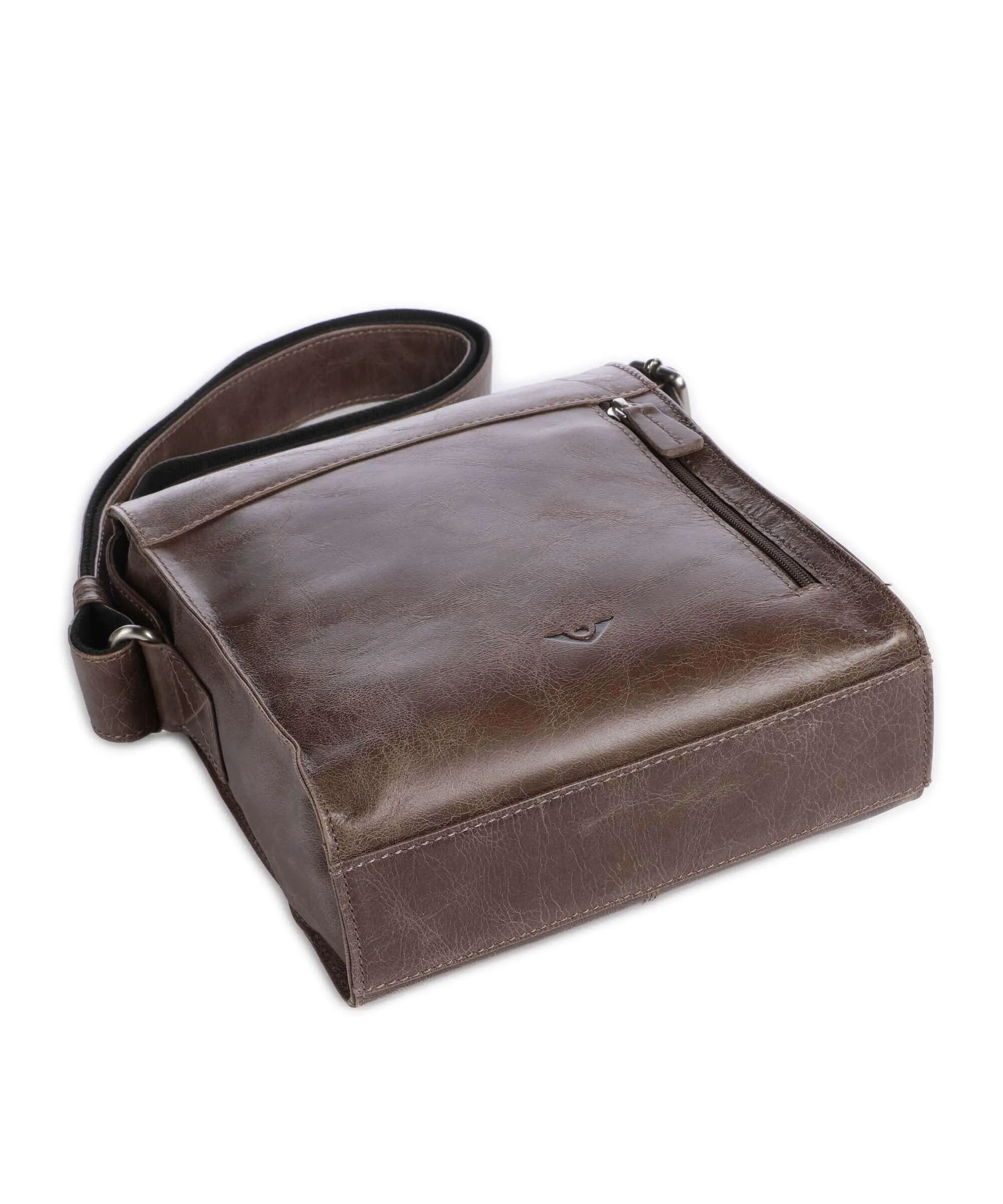  Voi City Cowboy Clark Borsa a tracolla pelle a grana fine marrone scuro  