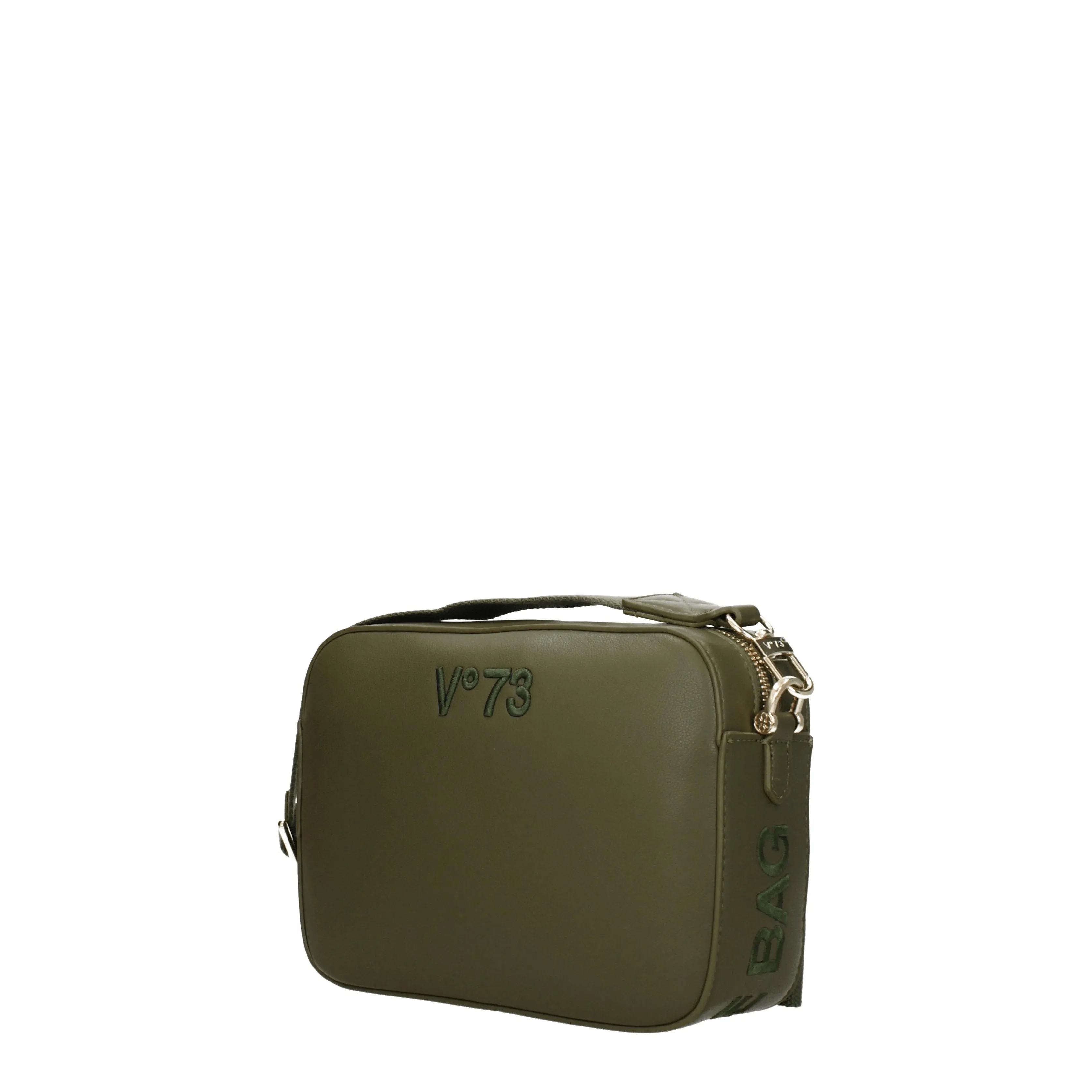 V°73 Borse a Tracolla Donna Eco Pelle Verde/Verde Militare